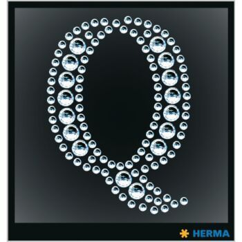 ETIQUETTES CRYSTAL LETTRE Q "HERMA" REF: 15346