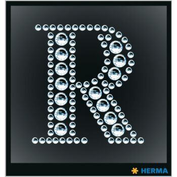 ETIQUETTES CRYSTAL LETTRE R "HERMA" REF: 15347