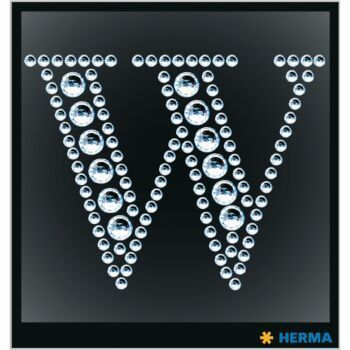 ETIQUETTES CRYSTAL LETTRE W "HERMA" REF: 15352