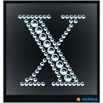 ETIQUETTES CRYSTAL LETTRE X "HERMA" REF: 15353