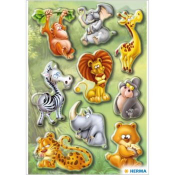ETIQUETTES MAGIC ANIMAUX DE LA JUNGLE POPUP "HERMA" REF: 3248
