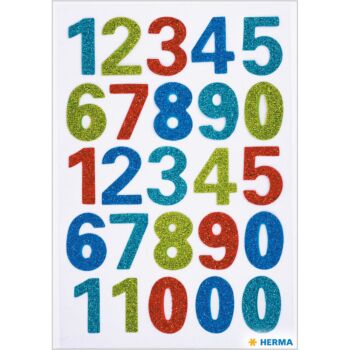 ETIQUETTES MAGIQUE CHIFFRES ETINCELANTS "HERMA" REF: 3279
