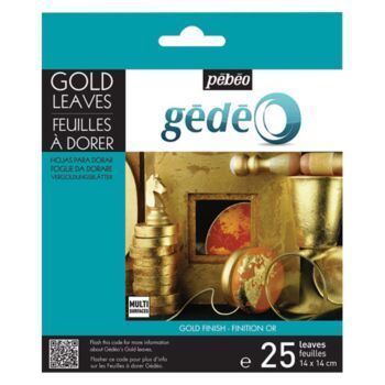 FEUILLE A DORER OR 14 x 14 cm PAQUET DE 25 FEUS "PEBEO" REF: 766542