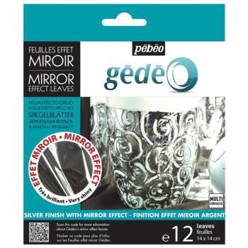 FEUILLES EFFET MIROIR ARGENT 12 FEUILLES "PEBEO" REF: 766550
