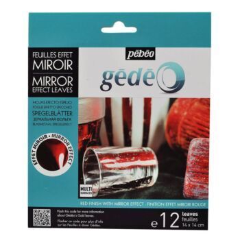 FEUILLES EFFET MIROIR ROUGE 12 FEUILLES "PEBEO" REF: 766546