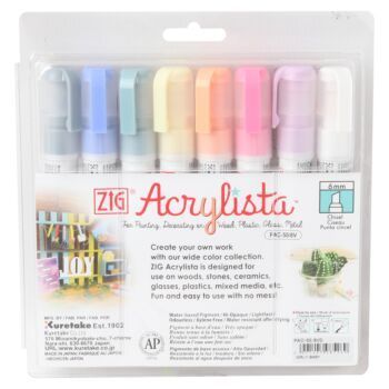 FEUTRE ACRYLISTA POCHETTE DE 8 COULEURS GIRLY "Kuretake" REF: PAC-50/8VD