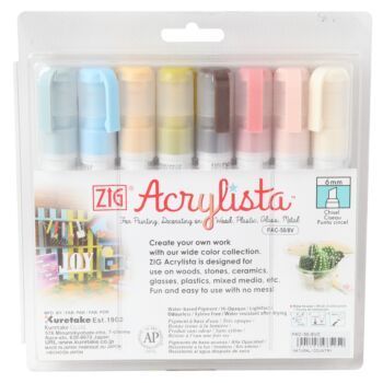 FEUTRE ACRYLISTA POCHETTE DE 8 COULEURS NATUREL "Kuretake" REF: PAC-50/8VC