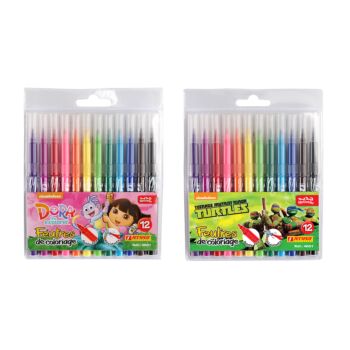 FEUTRE DE COLORIAGE 12 PIECES SOUS LICENSE "TECHNO" REF: 4601