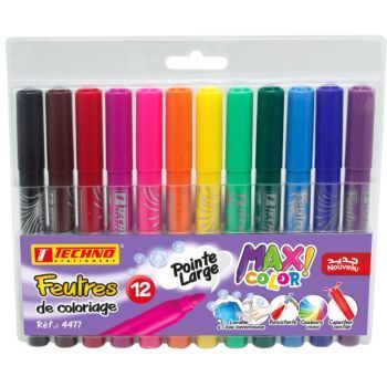 FEUTRE DE COLORIAGE JUMBO POCHETTE DE 12 PCS VIOLET "TECHNO" REF: 4477