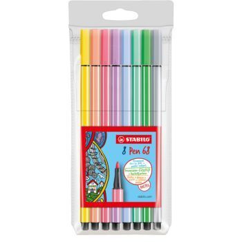 FEUTRE PEN 68 EN POCHETTE DE 08 PCS "STABILO" REF:68/8-01