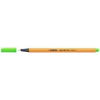FEUTRE POINTE FINE POINT 88 VERT FLUO "STABILO" REF: 88/033