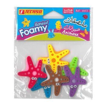 FEUTRINE ADHESIVE EN FORME ETOILE DE MERE "TECHNO" REF: 4613