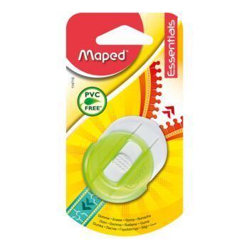 GOMME ESSENTIALES AVEC ETUI DE PROTECTION SOUS BLISTER VERT "MAPED" REF: 114710
