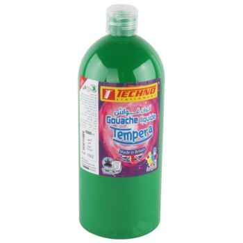 GOUACHE TEMPERA FLACON 1000 ML VERT FONCE "TECHNO" REF: 5582