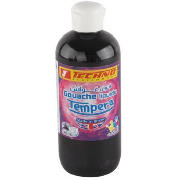 GOUACHE TEMPERA FLACON 300 ML NOIR "TECHNO" REF: 5556