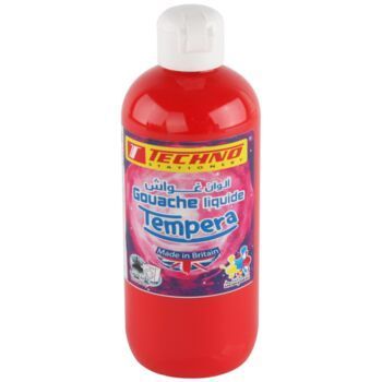GOUACHE TEMPERA FLACON 300 ML ROUGE "TECHNO" REF: 5552