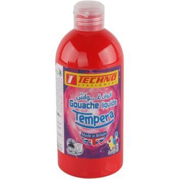 GOUACHE TEMPERA FLACON 500 ML ROUGE "TECHNO" REF: 5575
