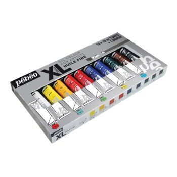 HUILE Fine XL ÉTUI 10 TUBES DE 20ml ASSORTIS ET PINCEAU "PEBEO" REF: 920111