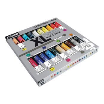 HUILE FINE XL ÉTUI 20 TUBES DE 20ml ASSORTIS ET PINCEAU "PEBEO" REF: 920221