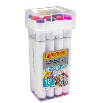 MARQUEUR DOUBLE TETE ARTMARK  BOITE 12 COULEURS "TECHNO" REF: 7706