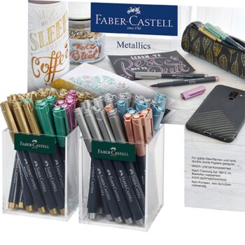 MARQUEUR MULTI-SURFACES METALLIQUE "FABER CASTELL" REF: 160760