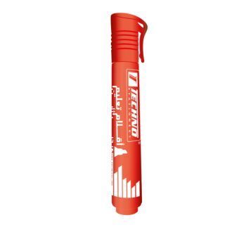MARQUEUR PERMANENT TETE BISEAUTEE ROUGE "TECHNO" REF: 1703