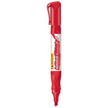 MARQUEUR TABLEAU BLANC RECHARGABLE TETE BISEAUTEE ROUGE "TECHNO" REF: 4993