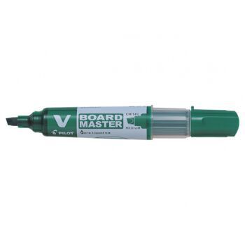 MARQUEUR TABLEAU BLANC RECHARGEABLE V-BOARD TÊTE BISEAUTEE VERT "PILOT" REF: WBMA-VBM-MC-G-BG