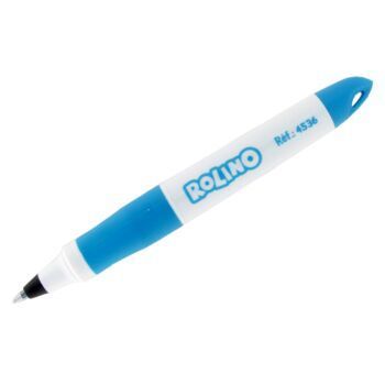 MINI STYLO ROLLER PEN ROLINO CORPS BLANC ET BLEU "TECHNO" REF: 4536