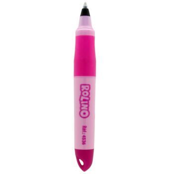 MINI STYLO ROLLER PEN ROLINO CORPS ROSE CLAIR ET ROSE FONCE "TECHNO" REF: 4536