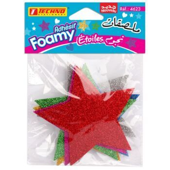 MOUSSE ADHESIVE ETOILES "TECHNO" REF: 4623