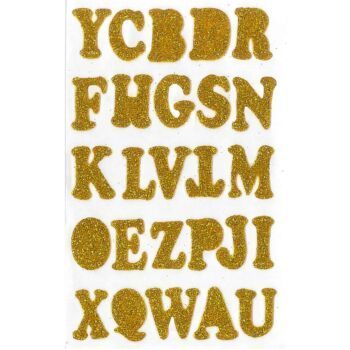 MOUSSE ADHESIVE LETTRES FRANCAIS DORE "TECHNO" REF: 4611