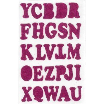 MOUSSE ADHESIVE LETTRES FRANCAIS ROSE "TECHNO" REF: 4611