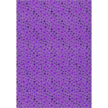 PAPIER ADHESIF PAILLETE COEURS EN ROULEAU 70cmx2M MAUVE "TECHNO" REF: 5287