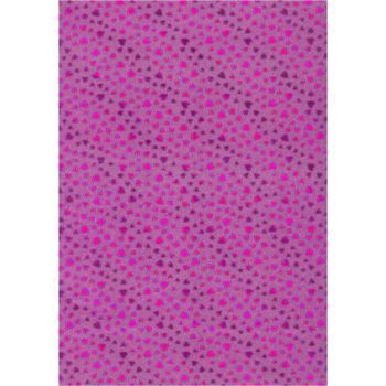 PAPIER ADHESIF PAILLETE COEURS EN ROULEAU 70cmx2M ROSE "TECHNO" REF: 5287
