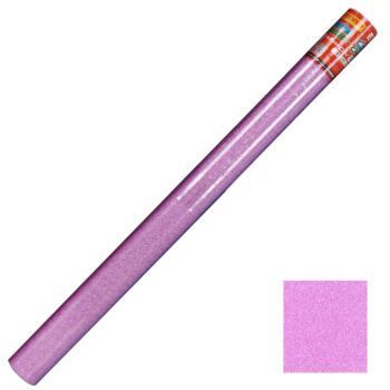 PAPIER ADHESIF PAILLETE EN ROULEAU 45 x200 cm ROSE "TECHNO" REF: 4980
