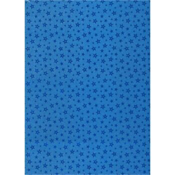 PAPIER ADHESIF PAILLETE ETOILES EN ROULEAU 70cmx2M BLEU "TECHNO" REF: 5286
