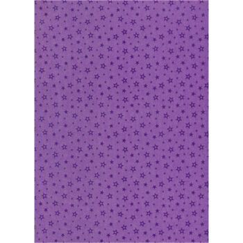 PAPIER ADHESIF PAILLETE ETOILES EN ROULEAU 70cmx2M MAUVE "TECHNO" REF: 5286