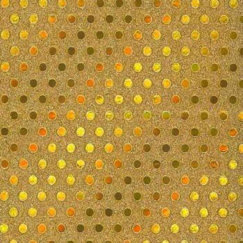 PAPIER CADEAU PAILLETE POINTS 50 x 70 cm PQT 20 DORE "TECHNO" REF: 4972