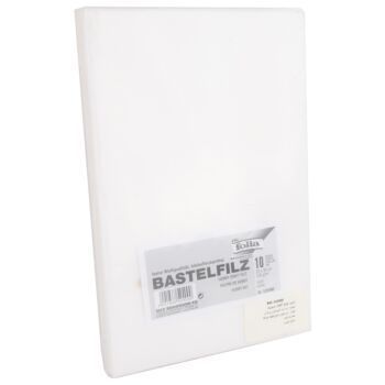 PAPIER FEUTRINE PQT 10 PCS BLANC 20x30 cm 150g/m "FOLIA" REF: 520400