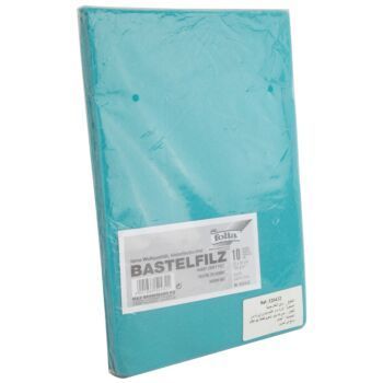 PAPIER FEUTRINE PQT 10 PCS BLEU PACIFIC 20x30CM 150 "FOLIA" REF: 520432