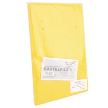 PAPIER FEUTRINE PQT 10 PCS JAUNE BANANE 20x30CM 150g/m "FOLIA" REF: 520414
