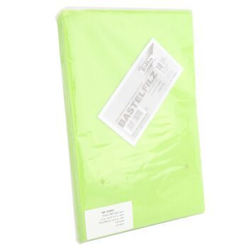 PAPIER FEUTRINE PQT 10 PCS VERT CLAIR 20x30 cm 150g/m "FOLIA" REF: 520451