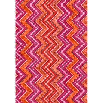 PAPIER CADEAU CLASSIQUE THÈME ZIGZAG ROSE 200X70CM 60G "TECHNO" REF: 4702
