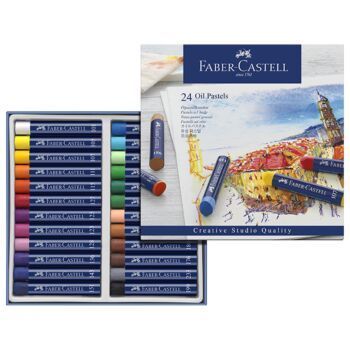 PASTEL A L&#039;HUILE BOITE DE 24 "FABER CASTELL" REF: 127024
