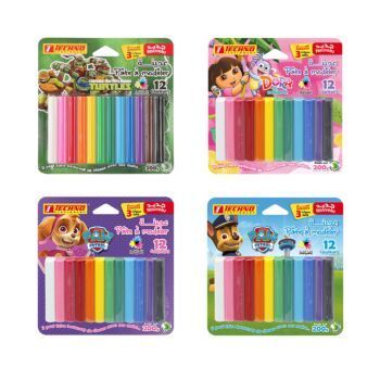 PATE A MODELER 12 COULEURS SOUS BLISTER "TECHNO" REF: 4394