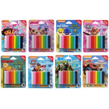 PATE A MODELER 8 COULEURS GLITTER LICENCE SOUS BLISTER "TECHNO" REF: 7217