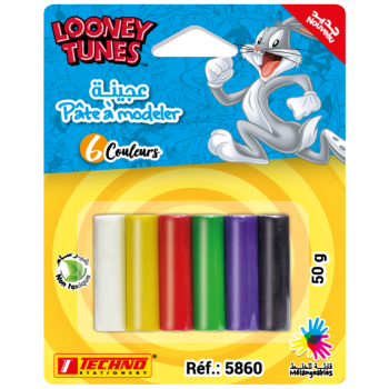 PATE A MODELER DE 06 COULEURS LICENCE LOONEY TUNES "TECHNO" REF: 5860