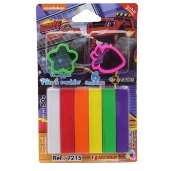 PATE A MODELER 06 COULEURS AVEC 2 MOULES SOUS BLISTER LICENCE BLAZE "TECHNO" REF: 7215