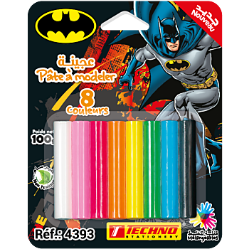 PATE A MODELER 08 COULEURS LICENCE BATMAN "TECHNO" REF: 4393